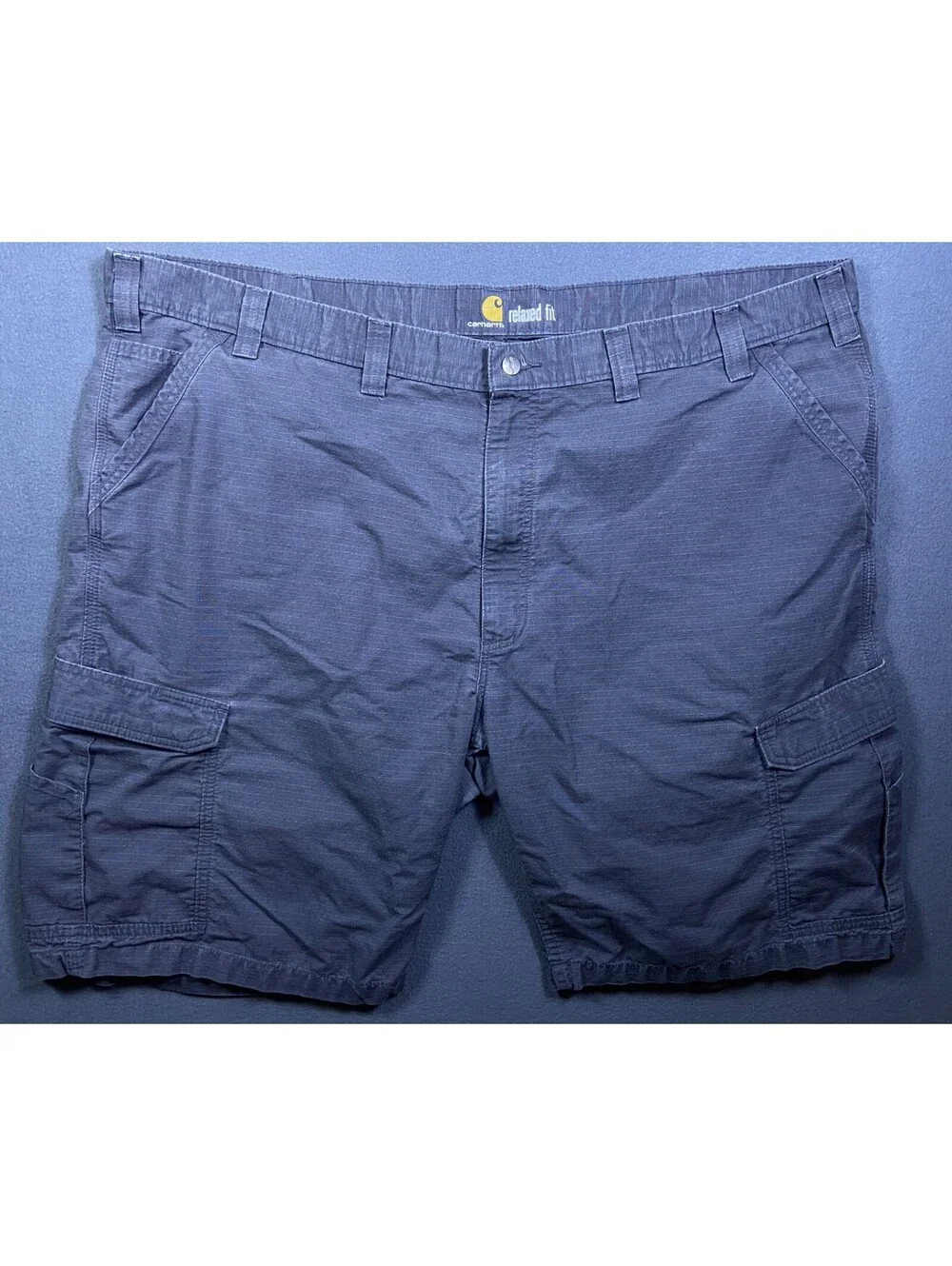 Carhartt Grey Relaxed Fit Force Broxton Cargo Short Men's Sz 50 Ripstop Workwear